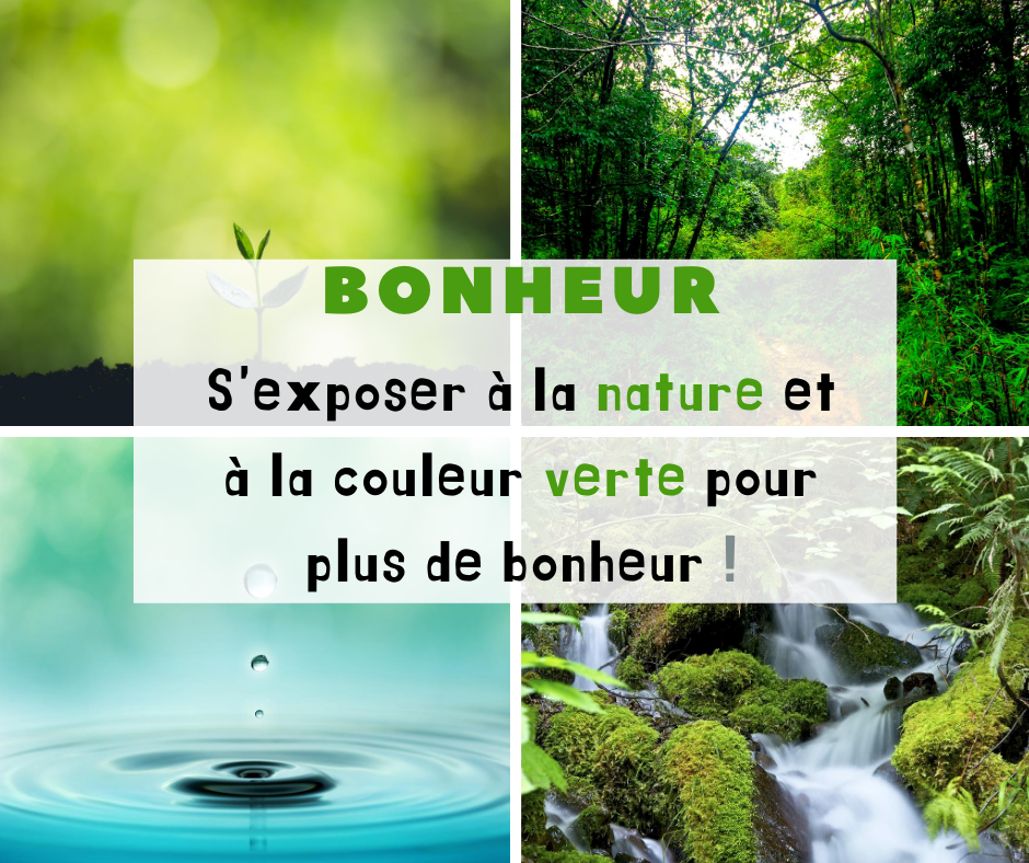 S’exposer à la nature et à la couleur verte pour plus de bonheur !